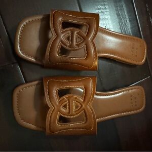a new day Brown Sandals. Size 8.